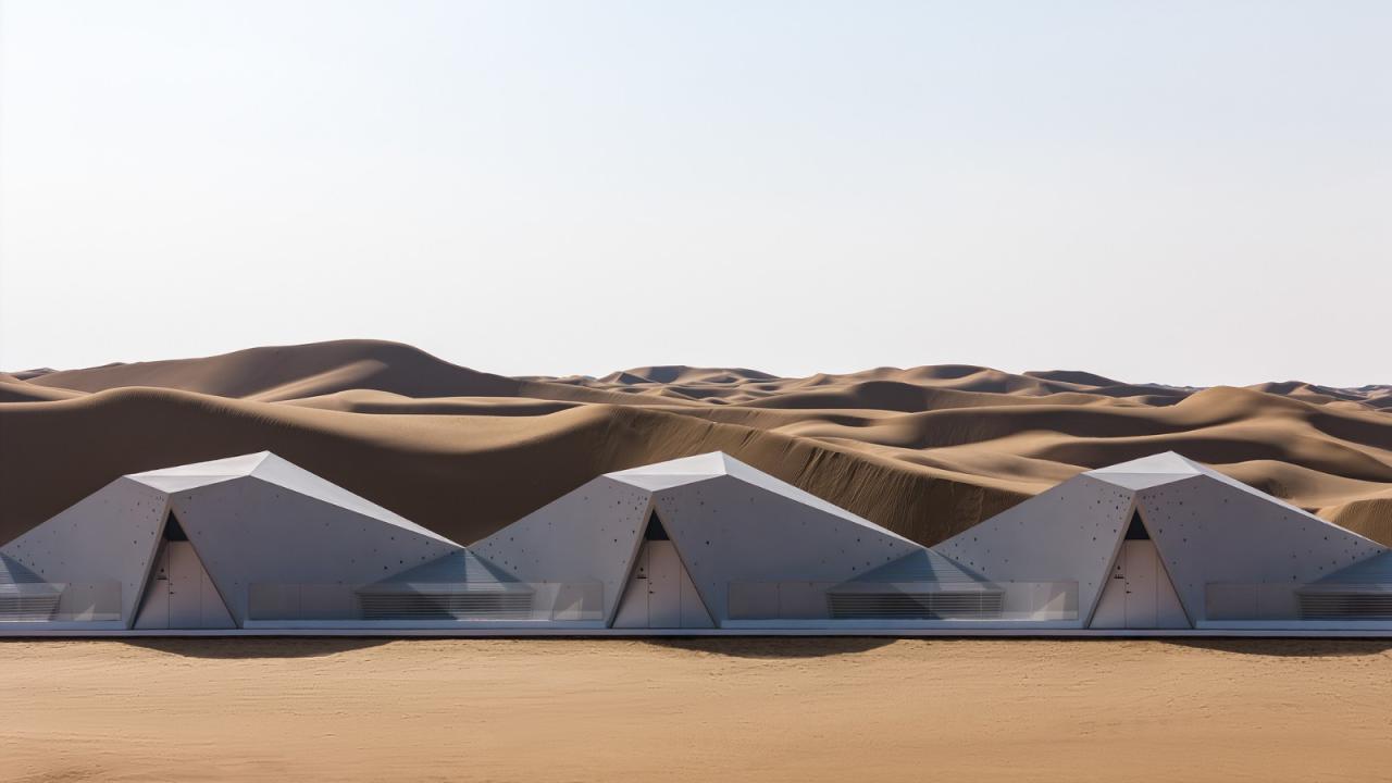 BIM建筑|中卫沙漠钻石酒店 / 水石设计-米川工作室