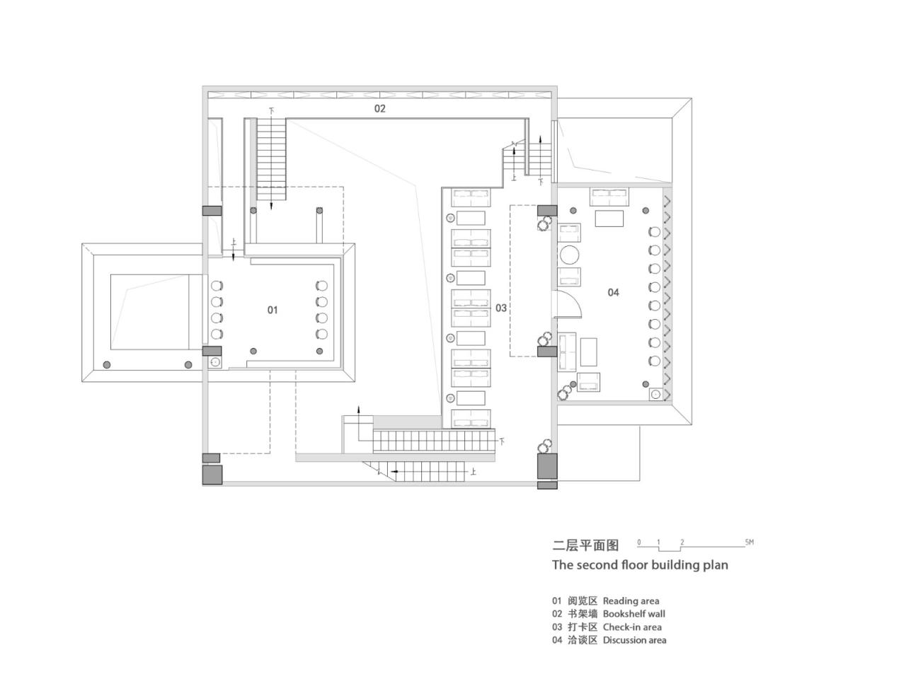 BIM建筑|接梯空间：旧厂房，新书咖 / 素造建筑