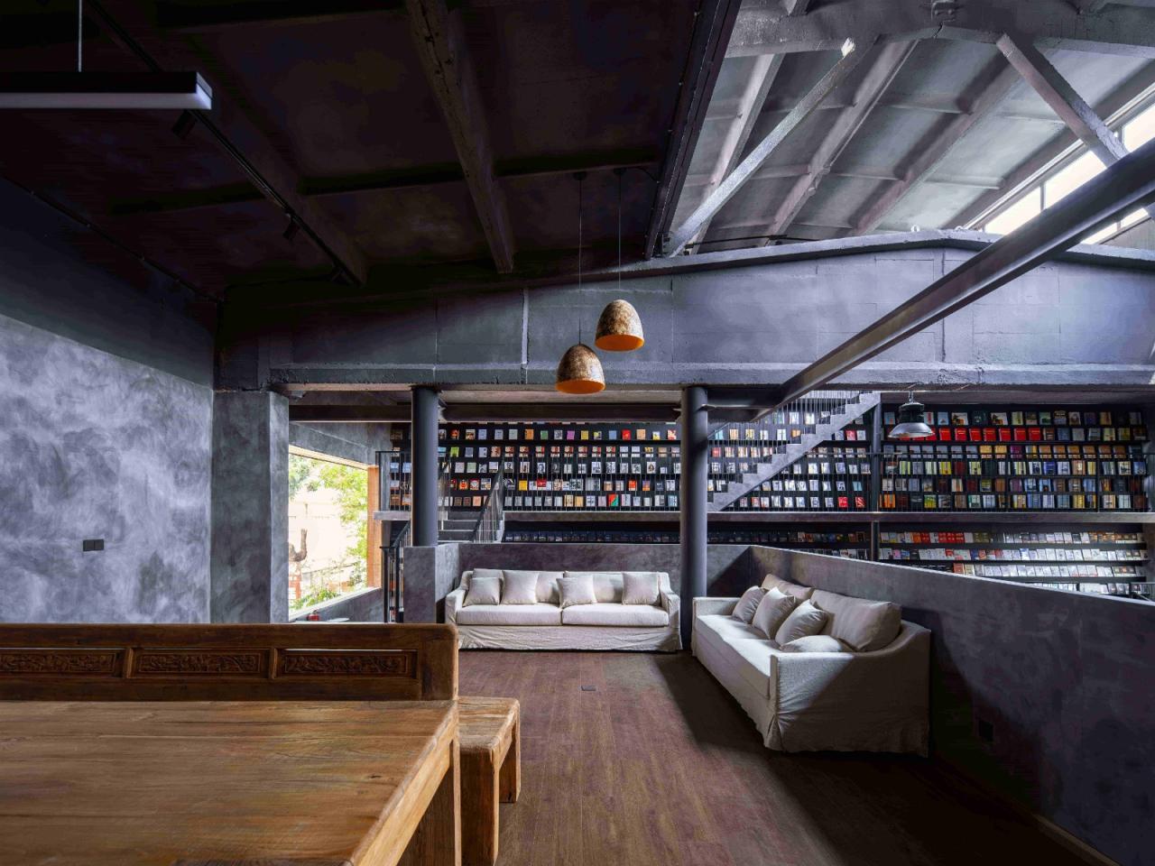 BIM建筑|接梯空间：旧厂房，新书咖 / 素造建筑