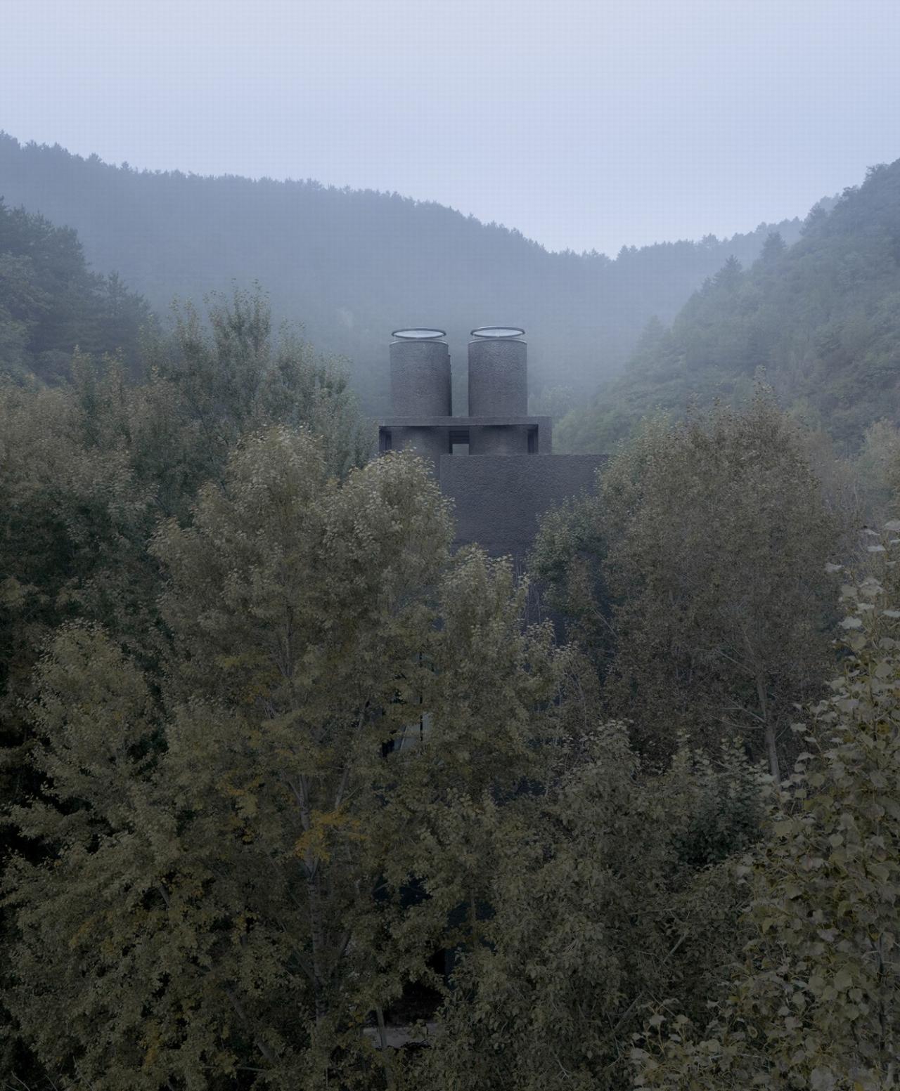 BIM建筑|雾灵山眼石汤泉，林中仪器 / 直向建筑