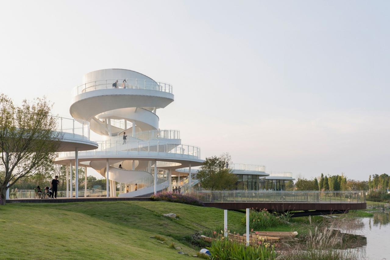 BIM建筑|凫岛 · 鲁家滩湿地公园商业服务中心 / MUDA 慕达建筑