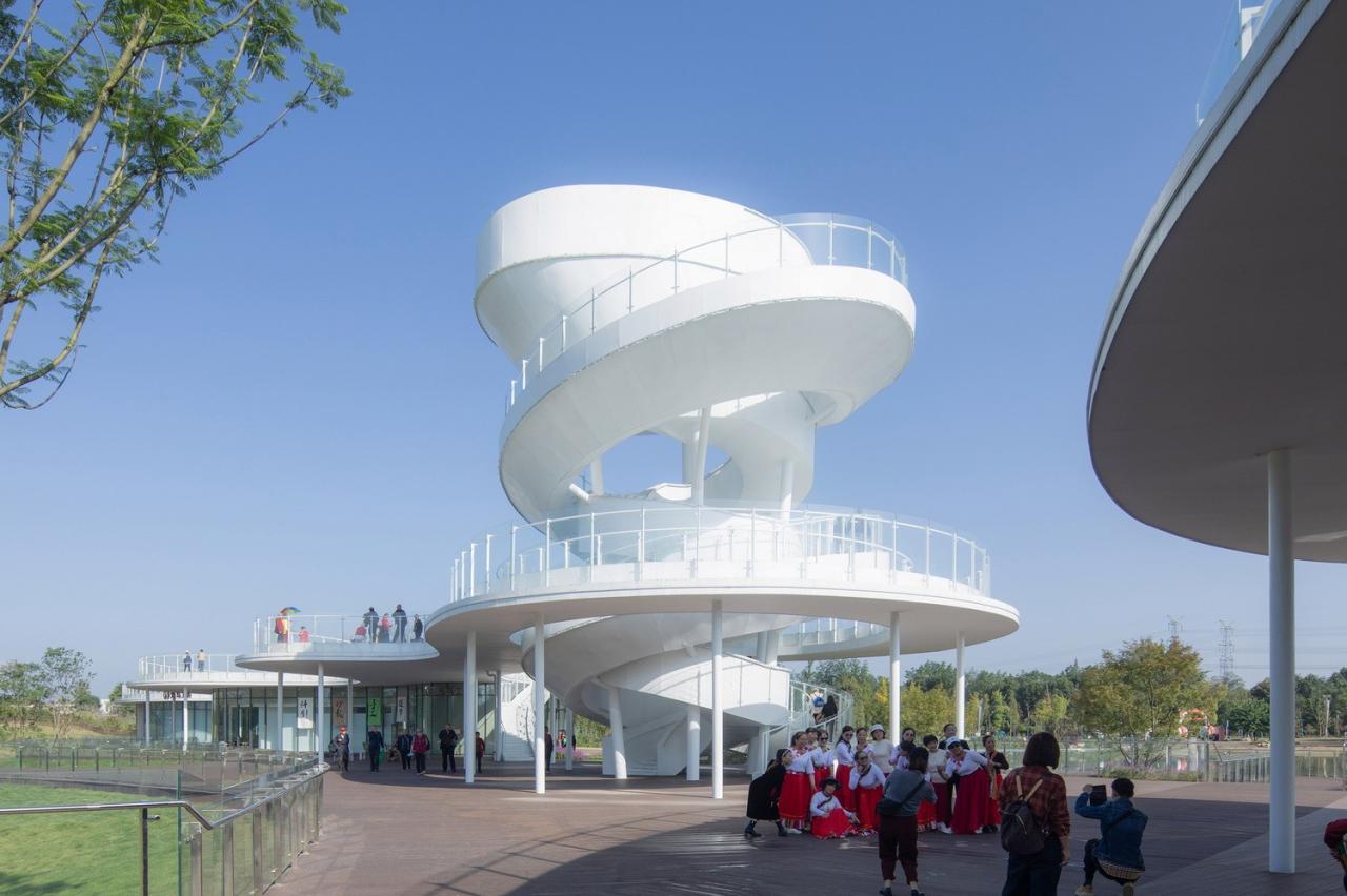 BIM建筑|凫岛 · 鲁家滩湿地公园商业服务中心 / MUDA 慕达建筑