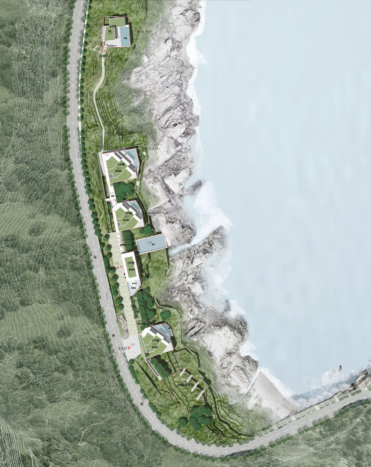 BIM建筑|嵊泗夕会悬崖酒店 / 亦风建筑