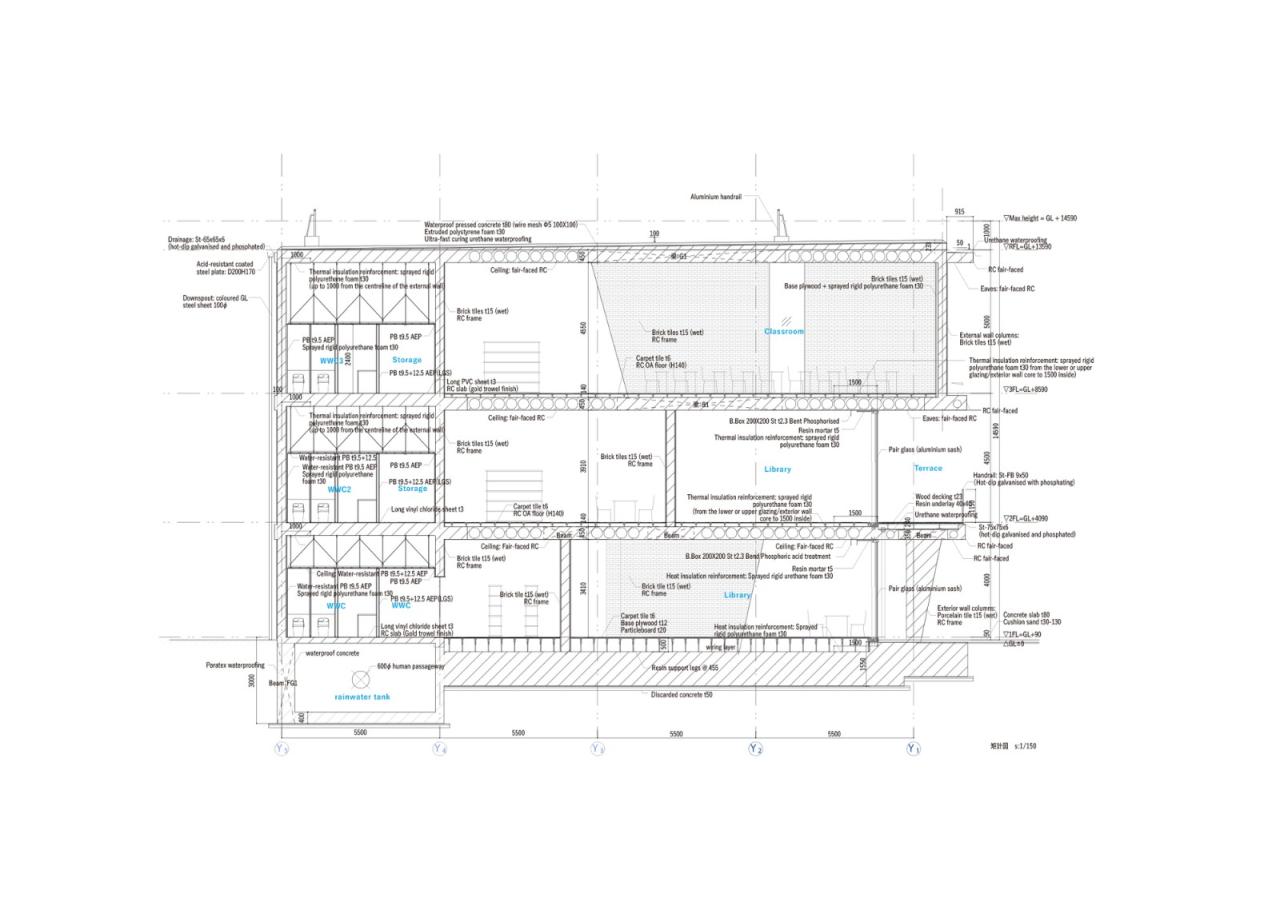BIM建筑|湘南工科大学附属高中图书馆 / kousou + Fukei Co.