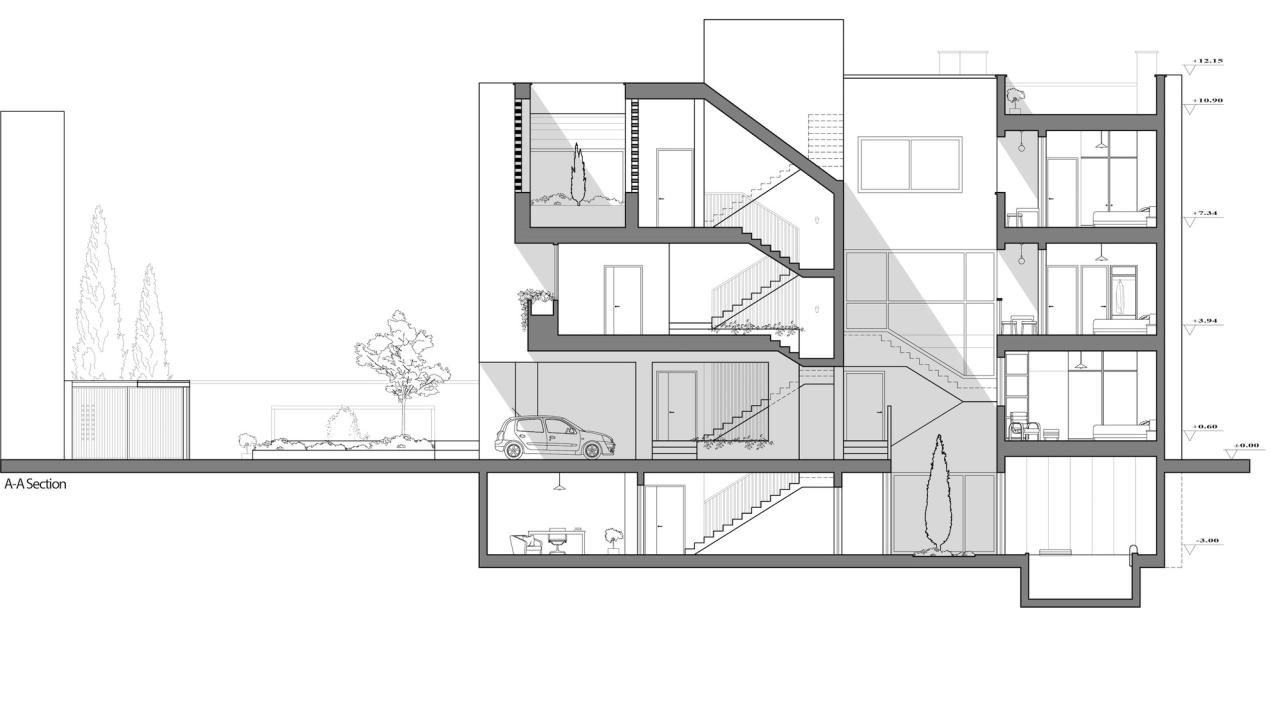 BIM建筑|2 IVANs, 2 HOUSEs / HAMAAN Studio