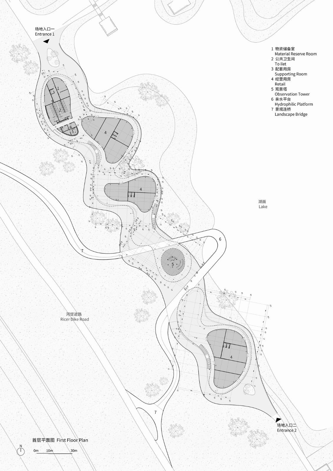 BIM建筑|凫岛 · 鲁家滩湿地公园商业服务中心 / MUDA 慕达建筑