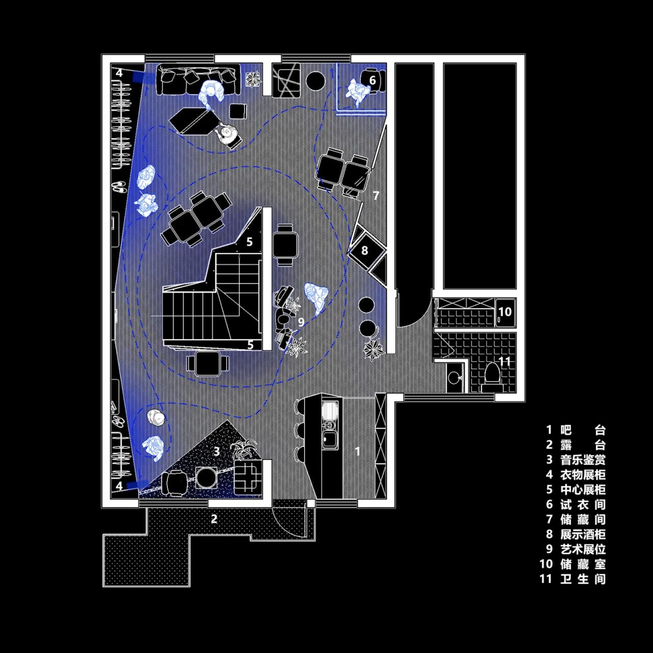 BIM建筑|On Top蒸汽波酒吧与买手店：融合艺术与空间 / 米黑建筑