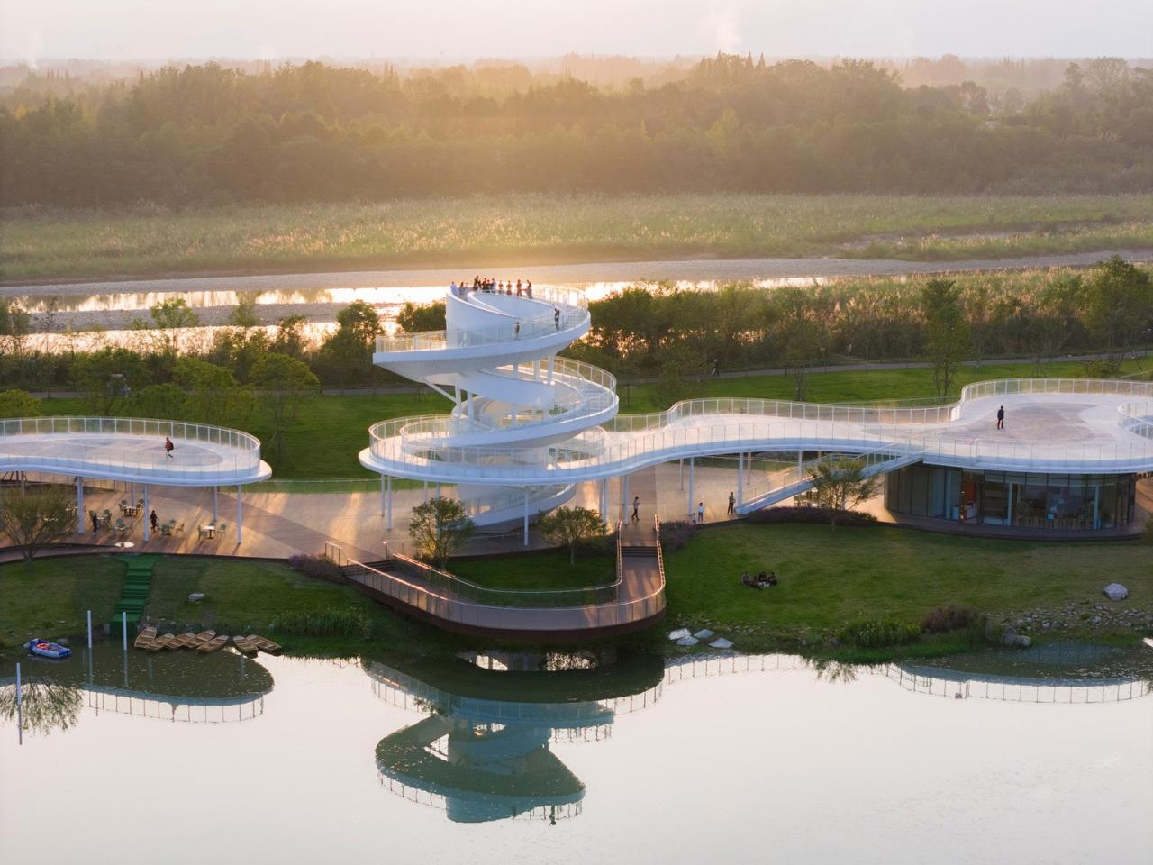 BIM建筑|凫岛 · 鲁家滩湿地公园商业服务中心 / MUDA 慕达建筑