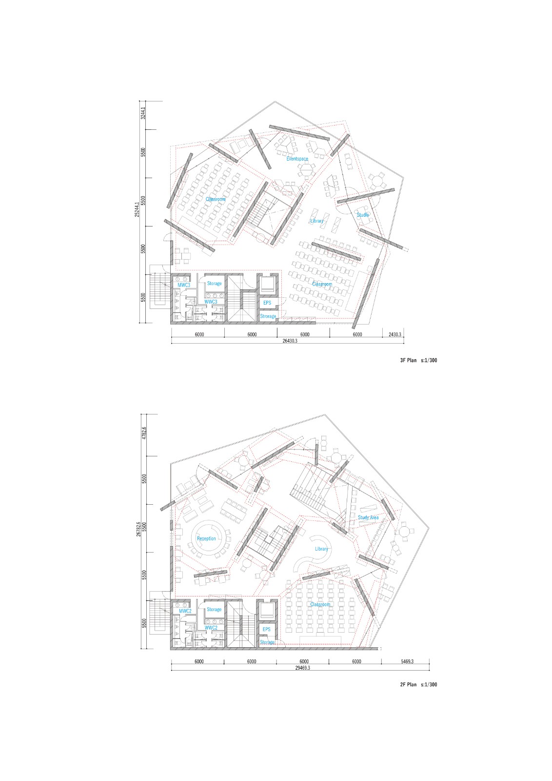 BIM建筑|湘南工科大学附属高中图书馆 / kousou + Fukei Co.