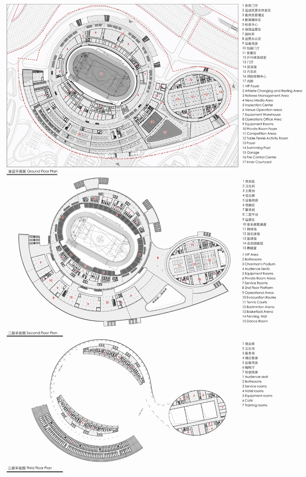 BIM建筑|襄阳全民体育运动中心 / 中南建院墨水尺工作室