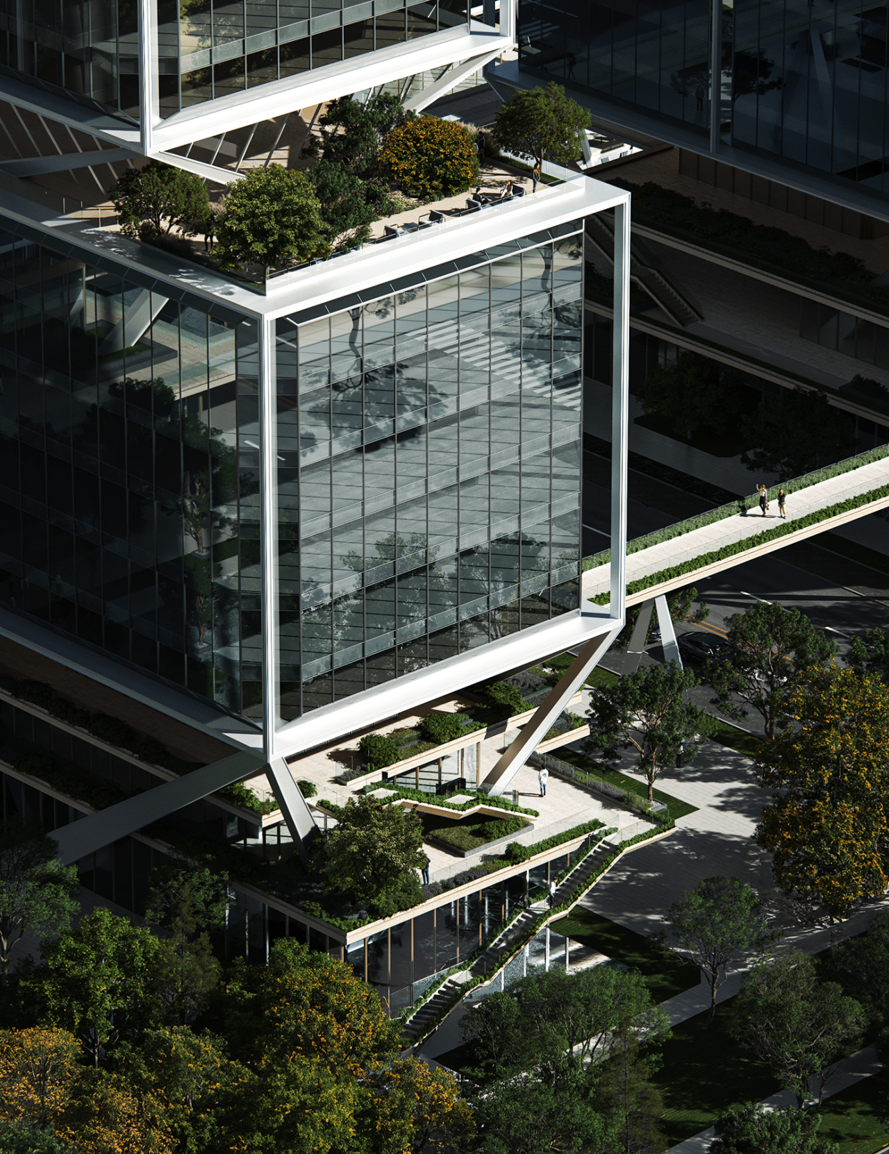 BIM建筑|武汉长江中心国际竞赛方案 / line+朱培栋关于城市坐标的双重思考