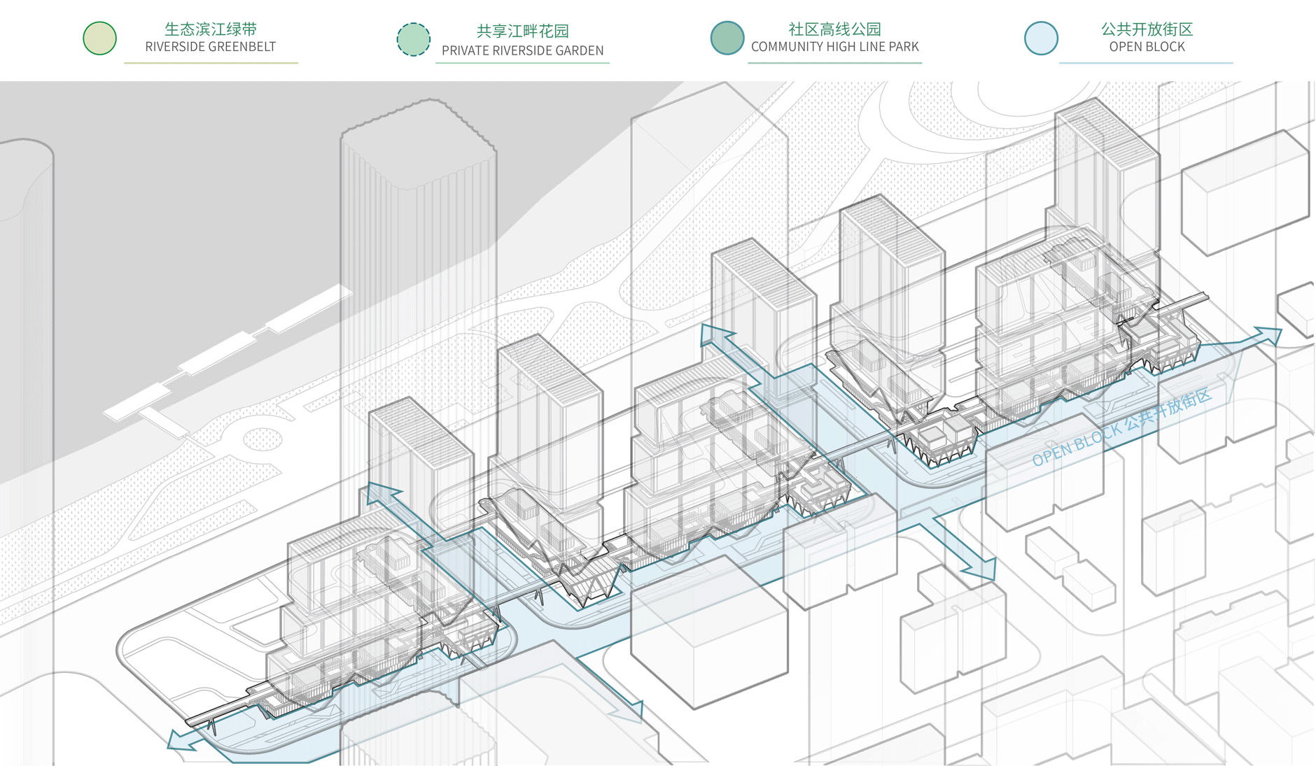 BIM建筑|武汉长江中心国际竞赛方案 / line+朱培栋关于城市坐标的双重思考