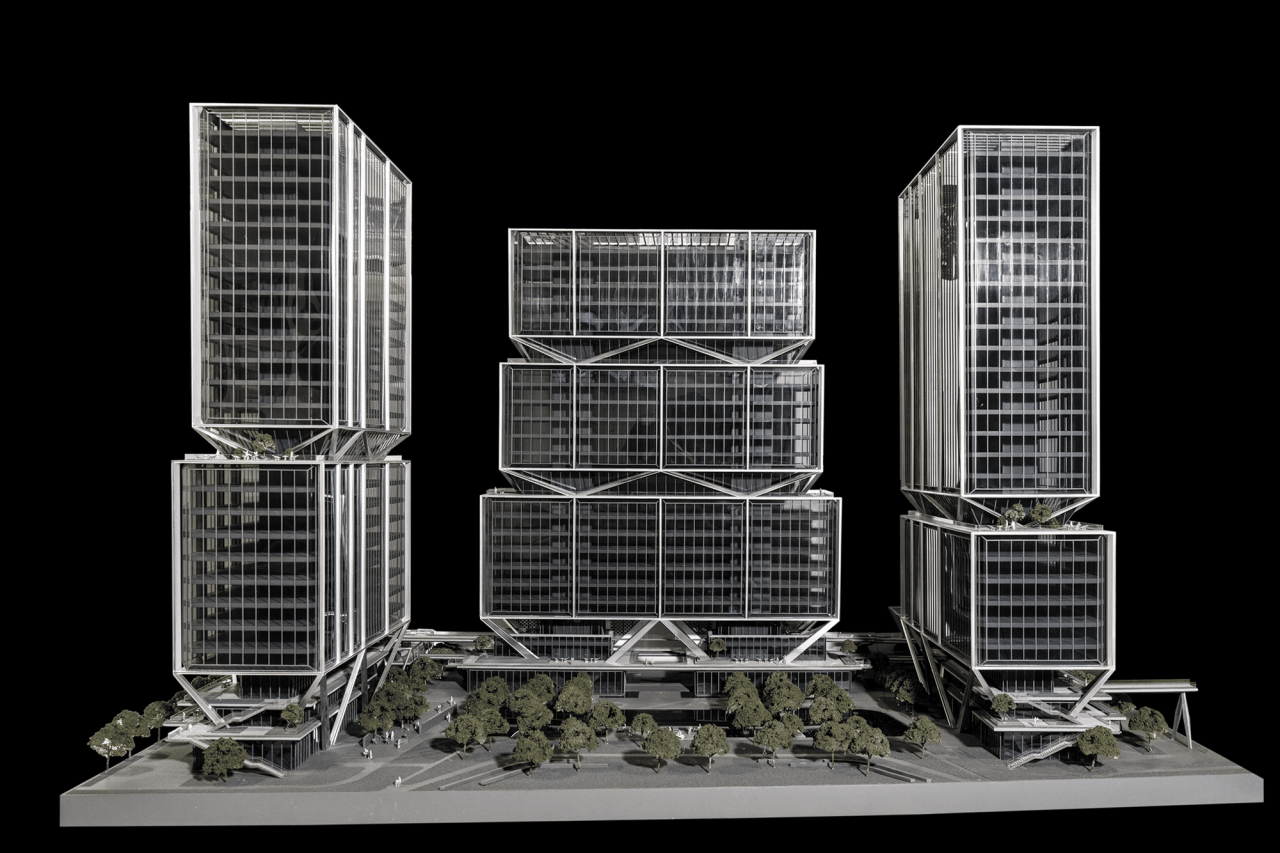 BIM建筑|武汉长江中心国际竞赛方案 / line+朱培栋关于城市坐标的双重思考