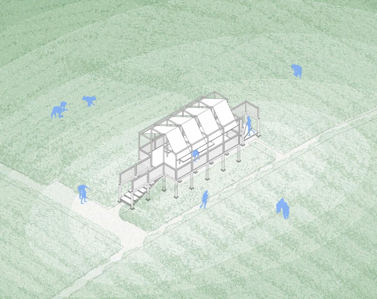 BIM建筑|长埭村艺术乡建系列-茶山浮亭 / 由牧建筑