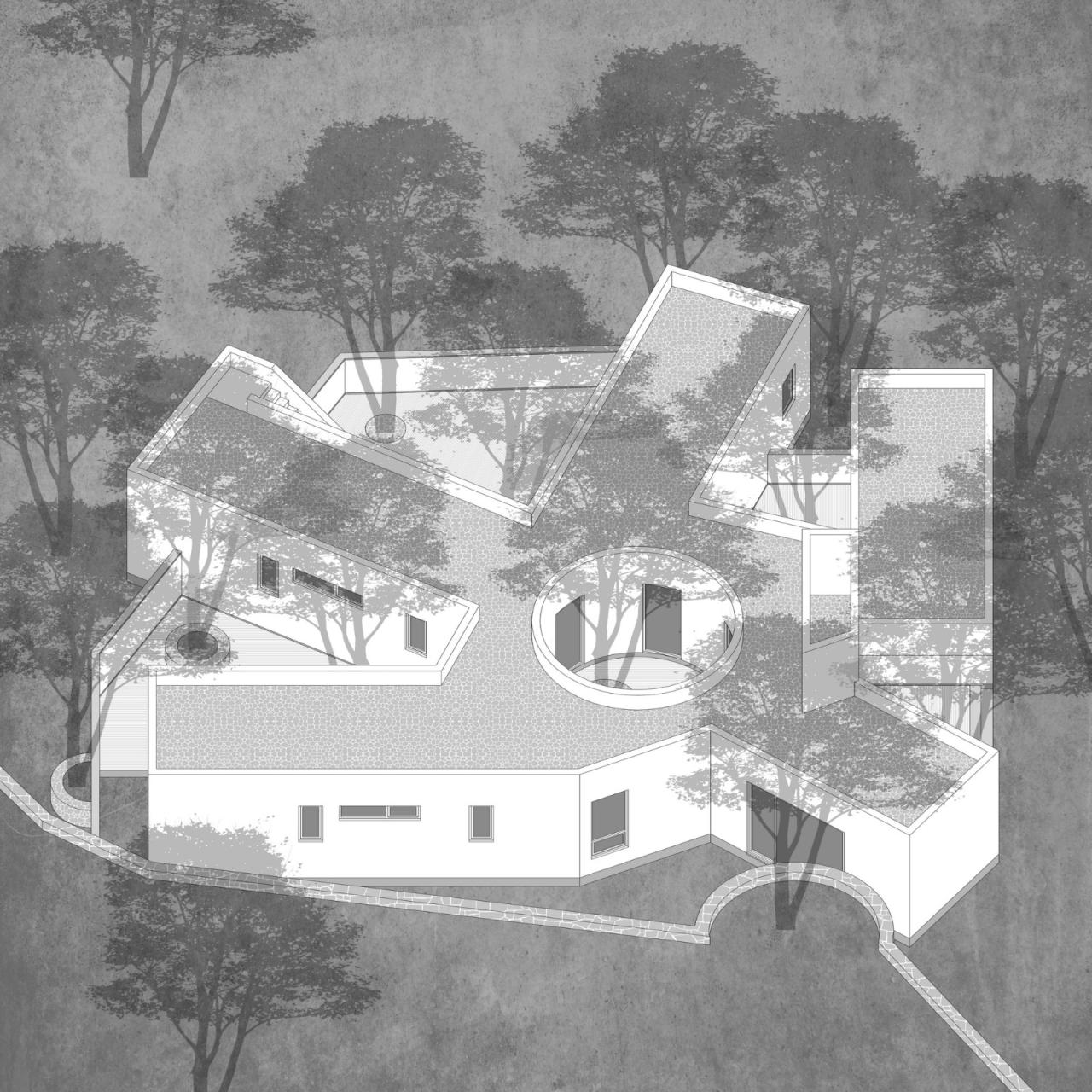 BIM建筑|龙眼树下的院子 / 在场建筑