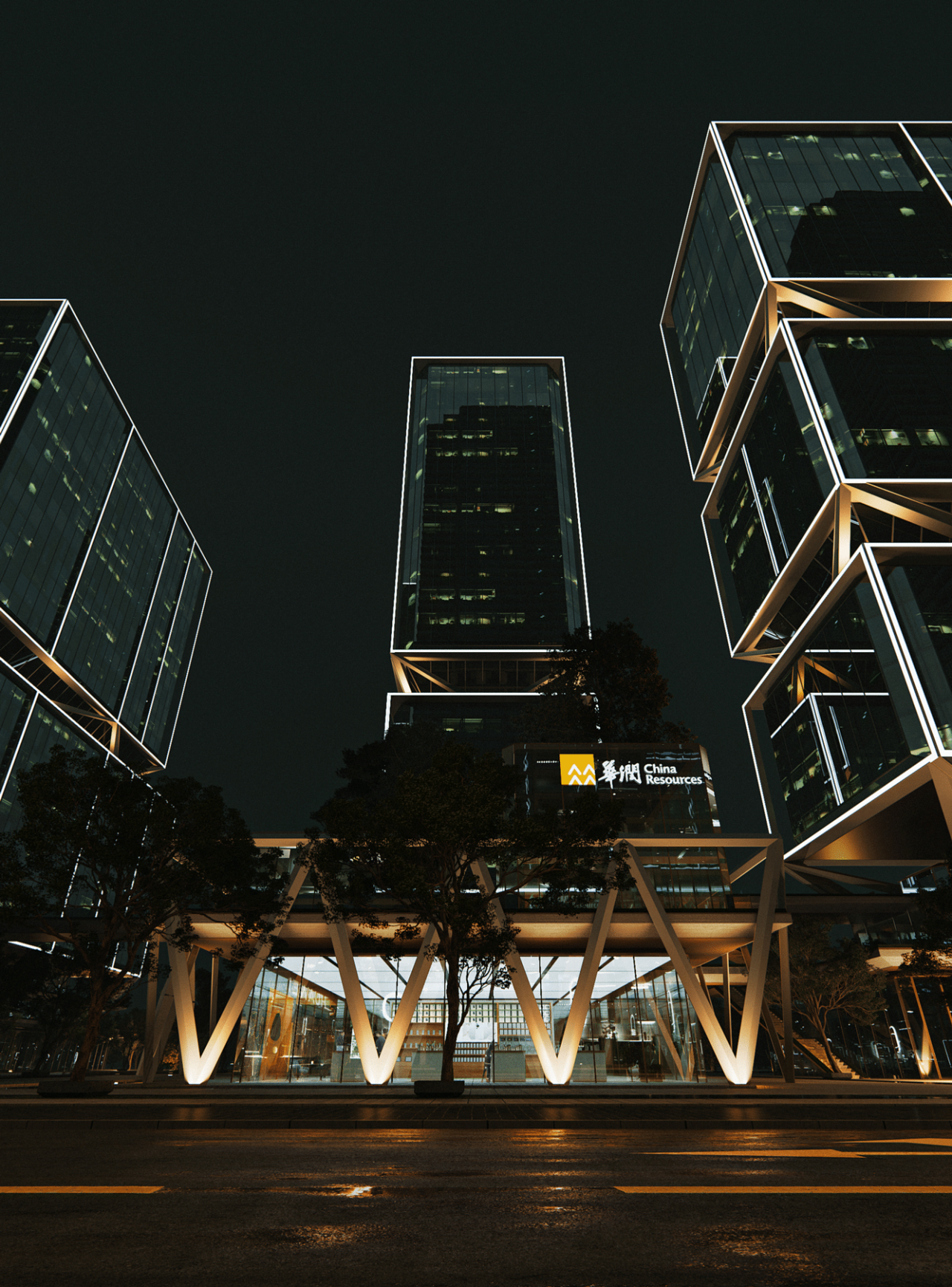 BIM建筑|武汉长江中心国际竞赛方案 / line+朱培栋关于城市坐标的双重思考