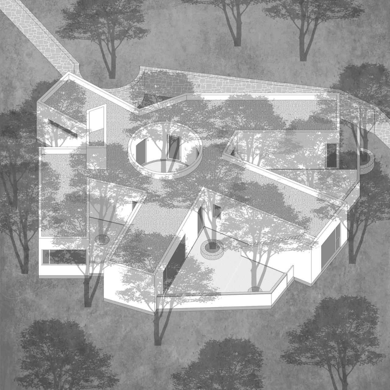 BIM建筑|龙眼树下的院子 / 在场建筑