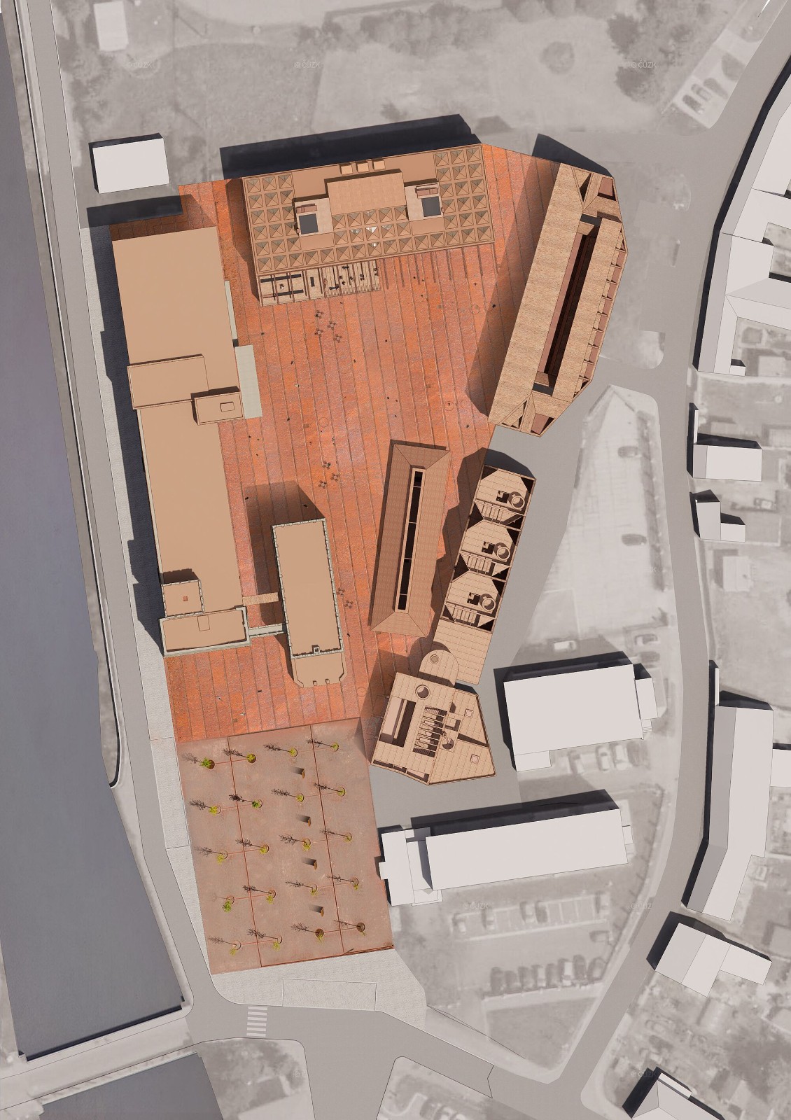 BIM建筑|帕尔杜比采 GAMPA、Sféra 建筑群与自动化工厂公共空间 / Šépka architekti