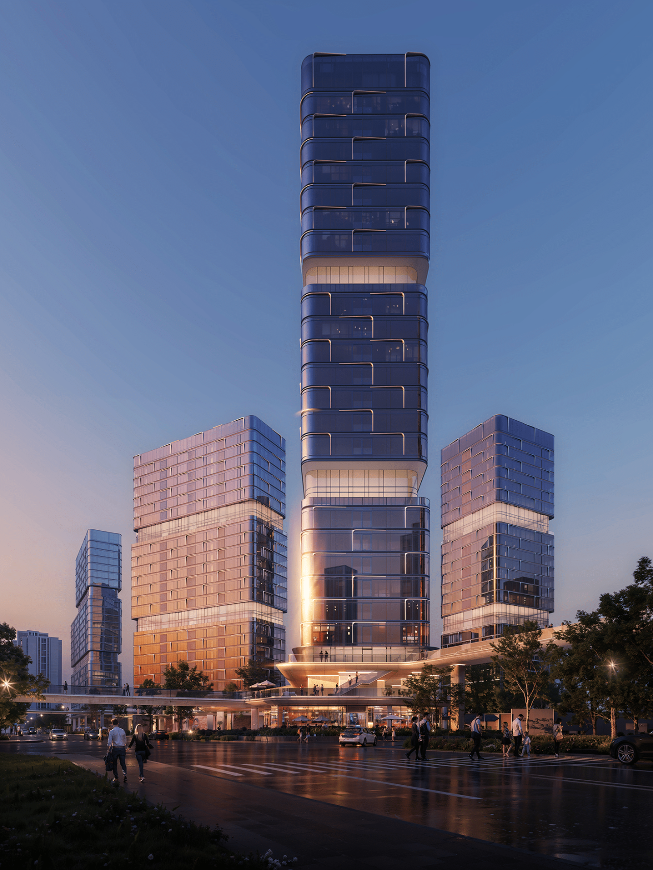 BIM建筑|武汉长江天际，line+朱培栋关于城市坐标的双重思考（下）