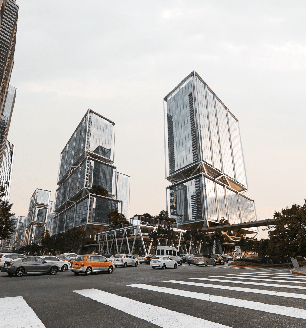 BIM建筑|武汉长江中心国际竞赛方案 / line+朱培栋关于城市坐标的双重思考