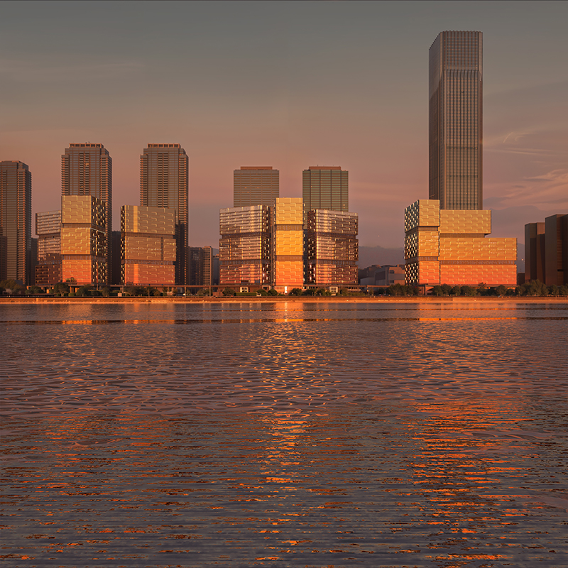 BIM建筑|武汉长江天际，line+朱培栋关于城市坐标的双重思考（下）