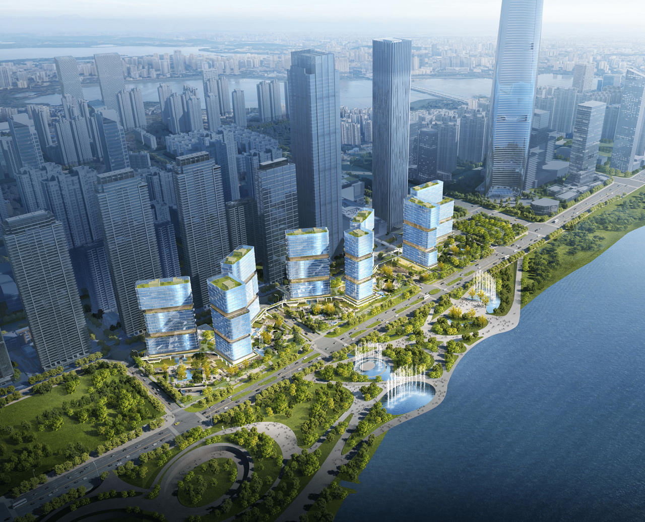 BIM建筑|武汉长江天际，line+朱培栋关于城市坐标的双重思考（下）