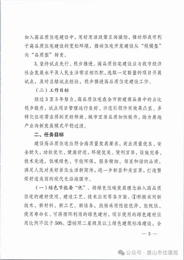 装配式政策|市住建局等九部门关于印发《唐山市高品质住宅开发建设实施方案（试行）》的通知