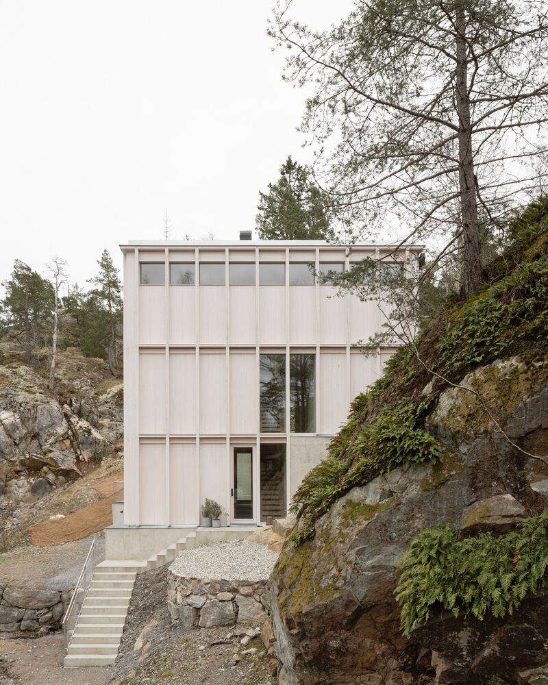 海峡边建筑奇迹挑战地形打造绝美视野的木质别墅设计