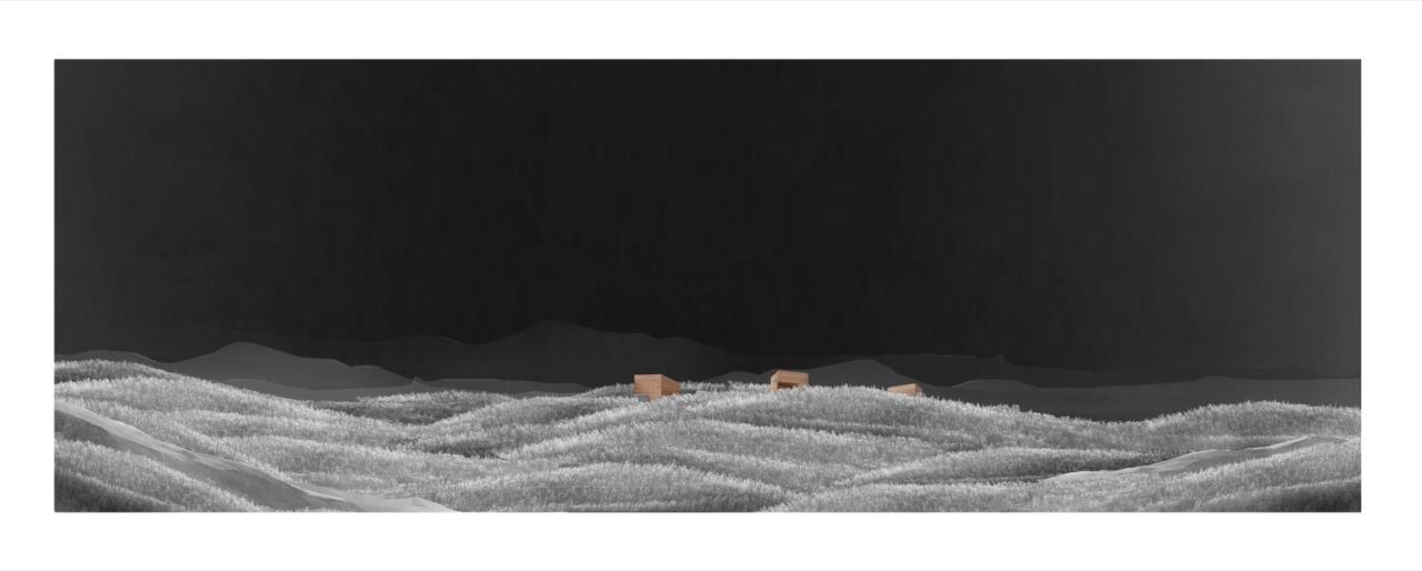 移动不同角度观察景观动态自然情感体验的别墅设计