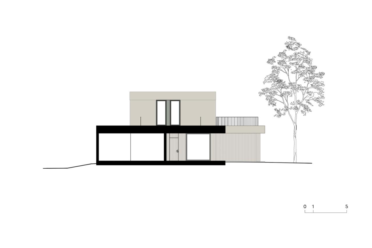 温暖自然流畅细节简洁线性对称韵律的极简别墅设计