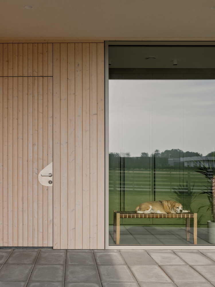 温暖自然流畅细节简洁线性对称韵律的极简别墅设计