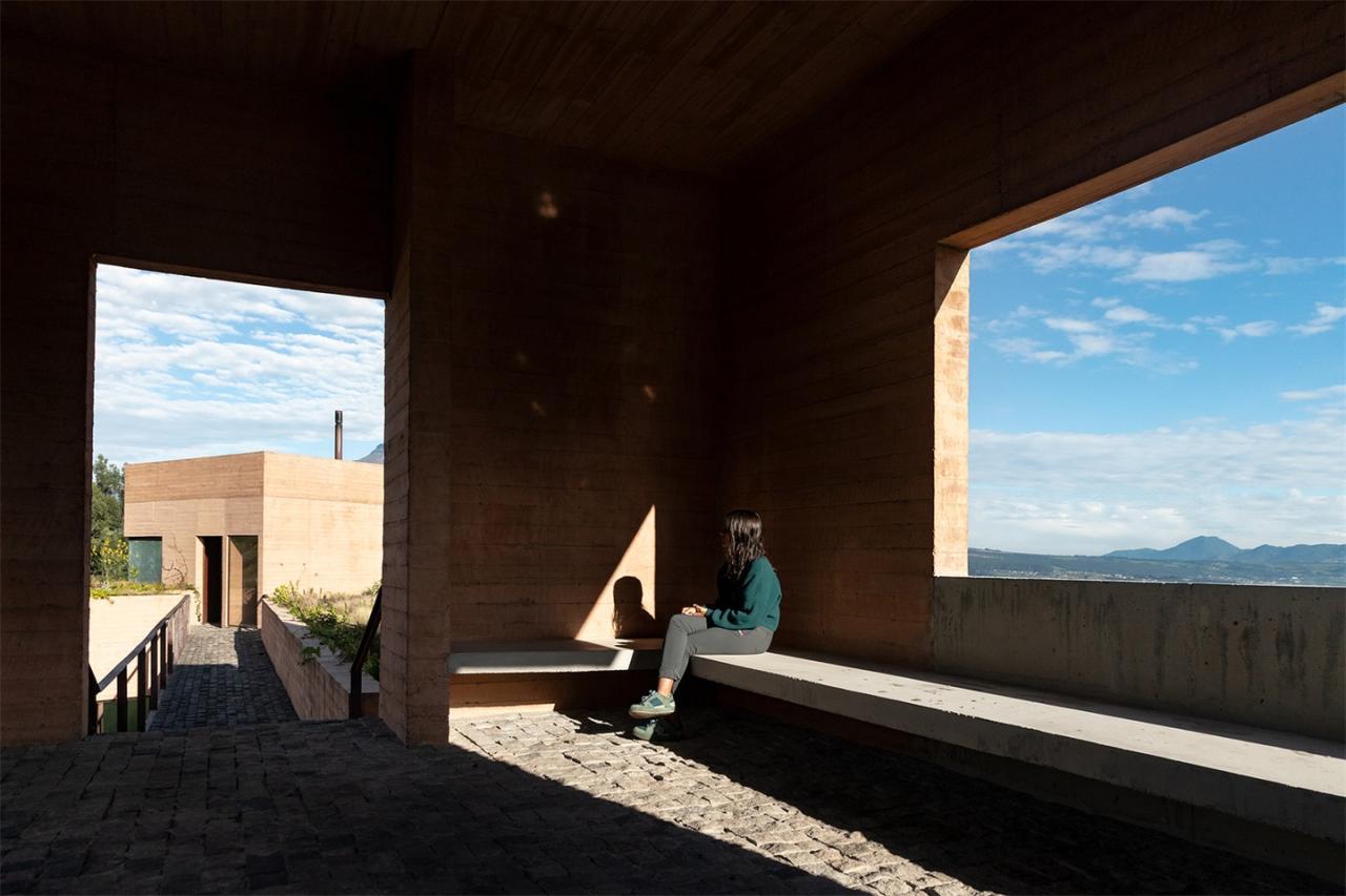 移动不同角度观察景观动态自然情感体验的别墅设计