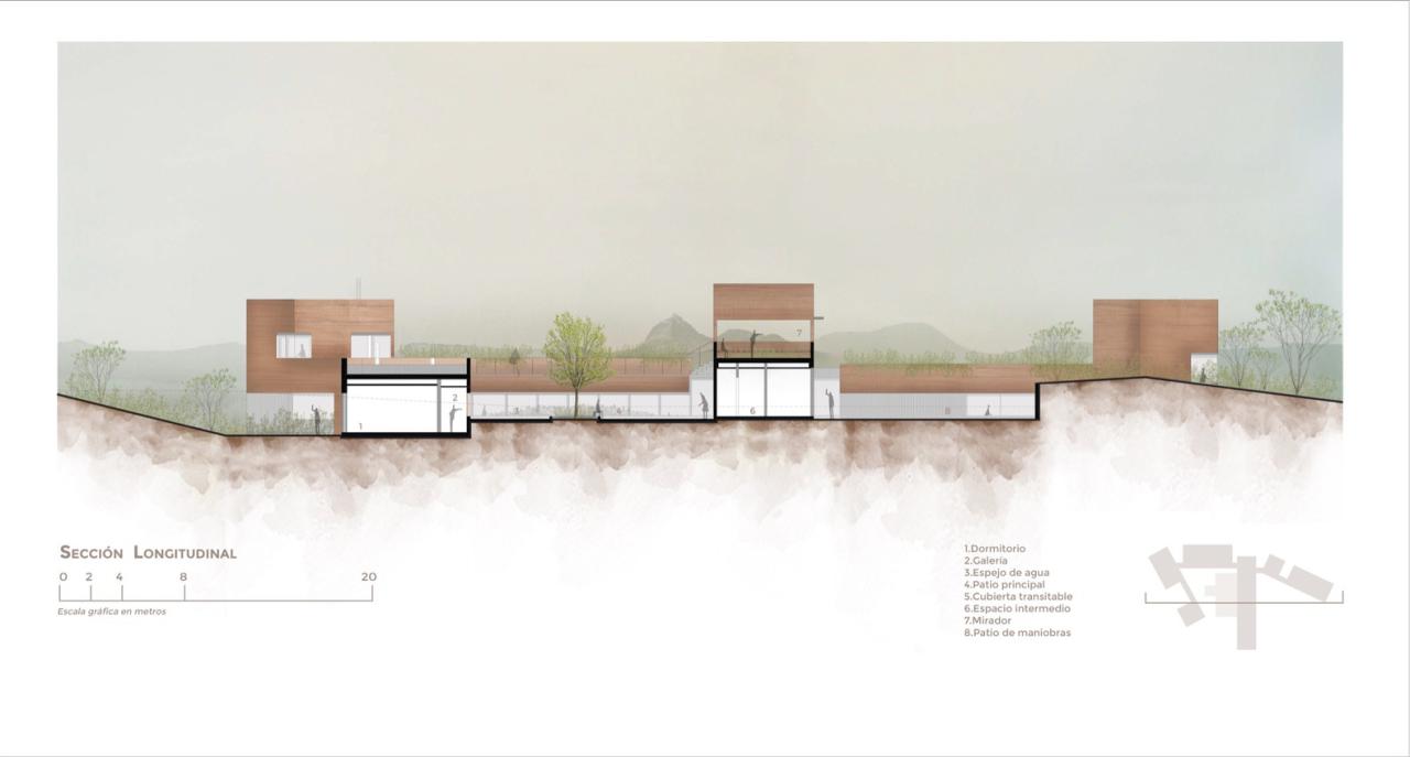 移动不同角度观察景观动态自然情感体验的别墅设计