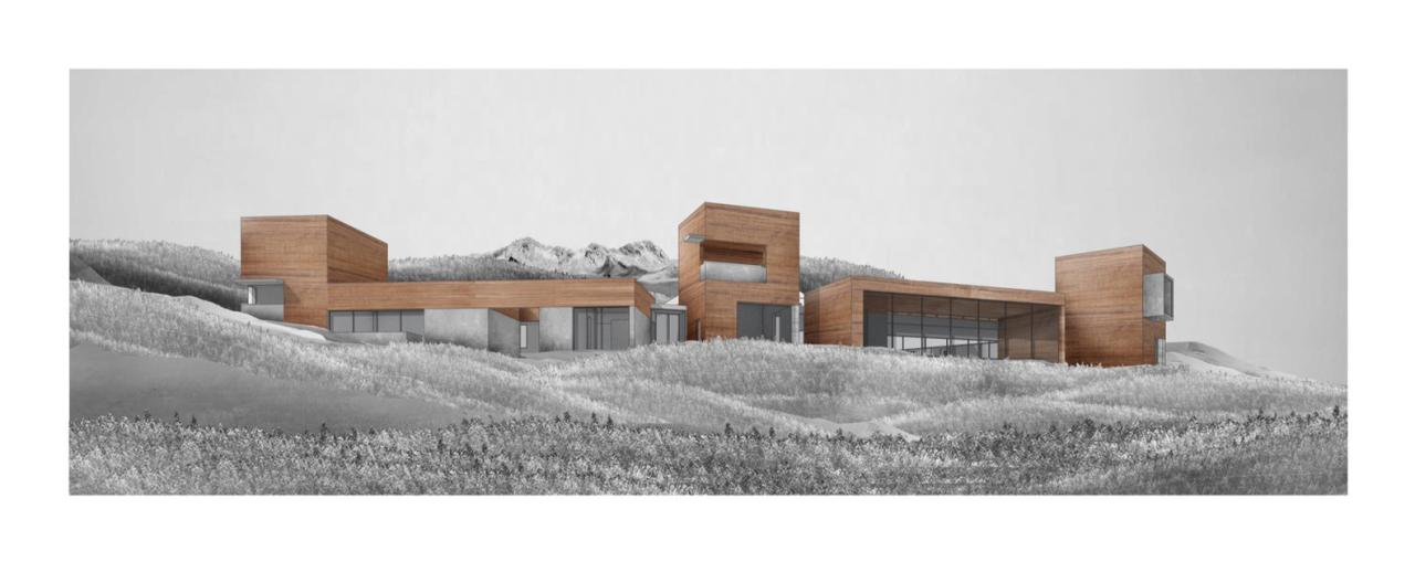 移动不同角度观察景观动态自然情感体验的别墅设计