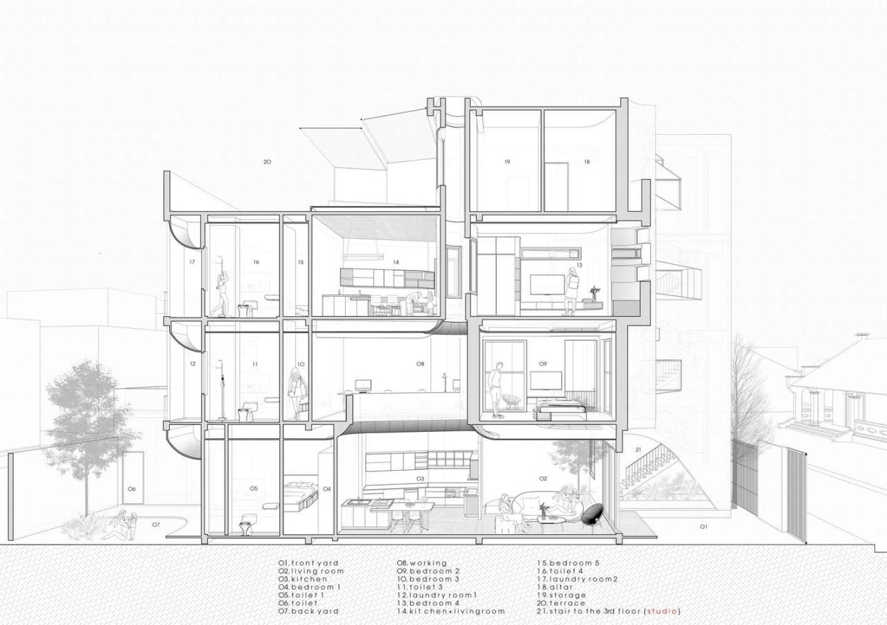住宅 + 工作室设计风水难题下的曲线建筑智慧