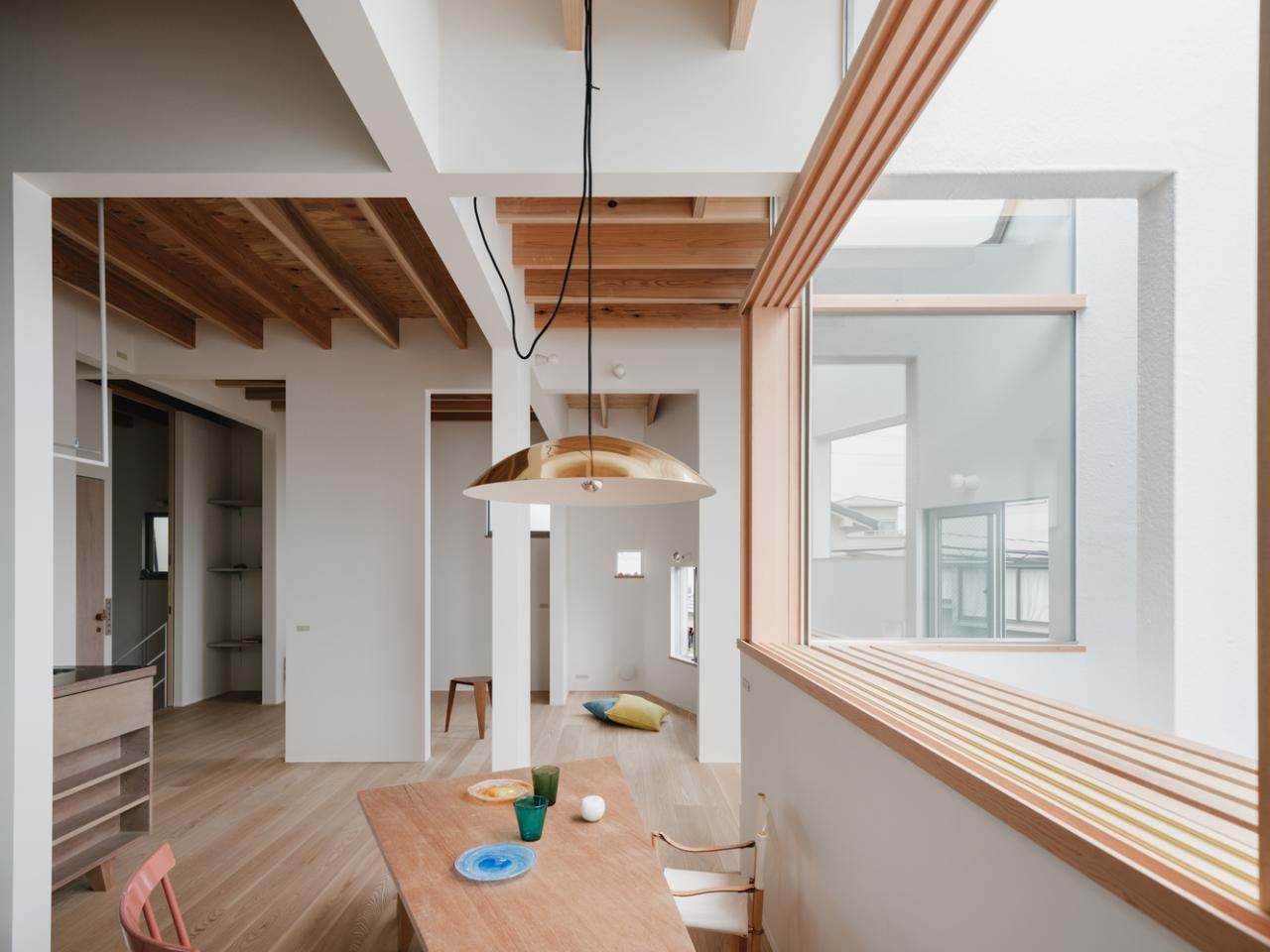 九宫格划分不规则五边形不同规格的开口日式住宅设计