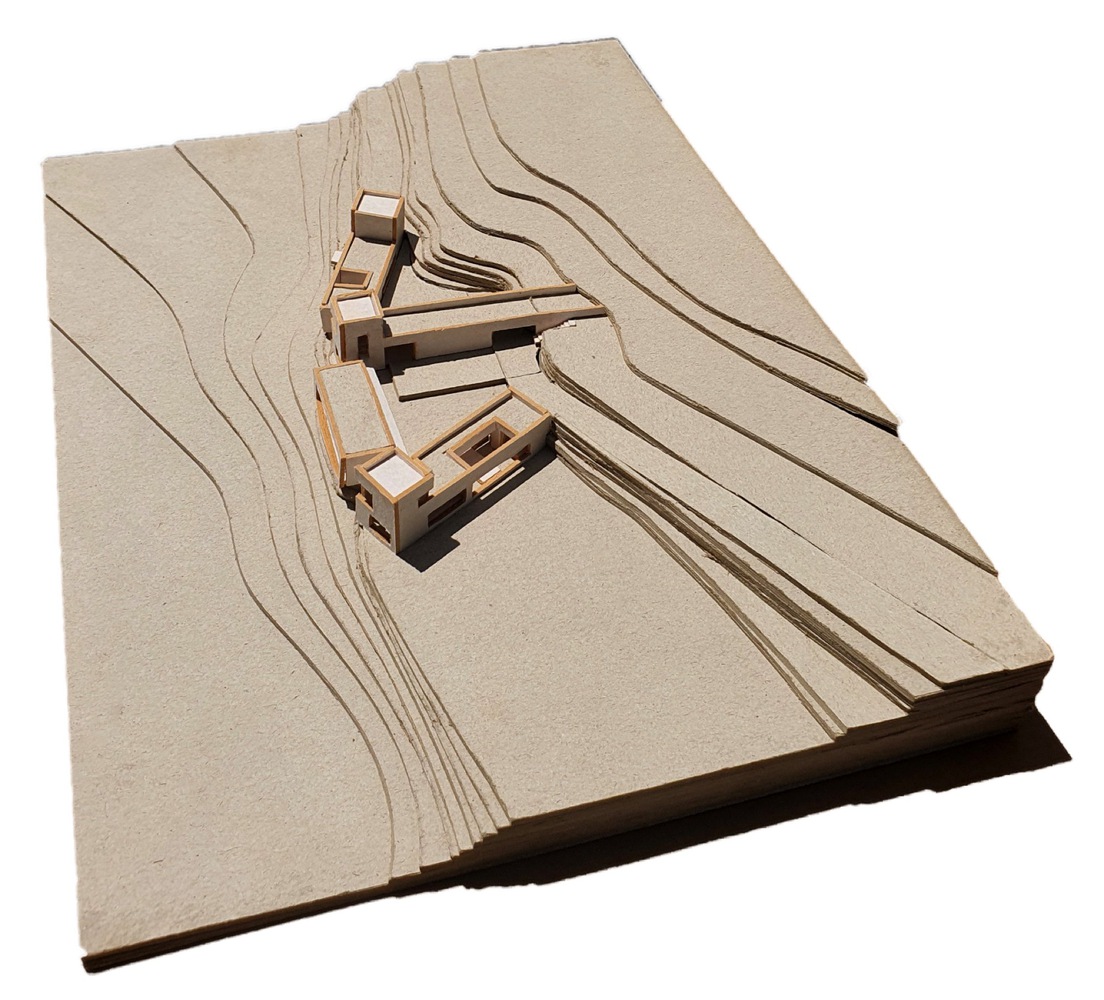 移动不同角度观察景观动态自然情感体验的别墅设计