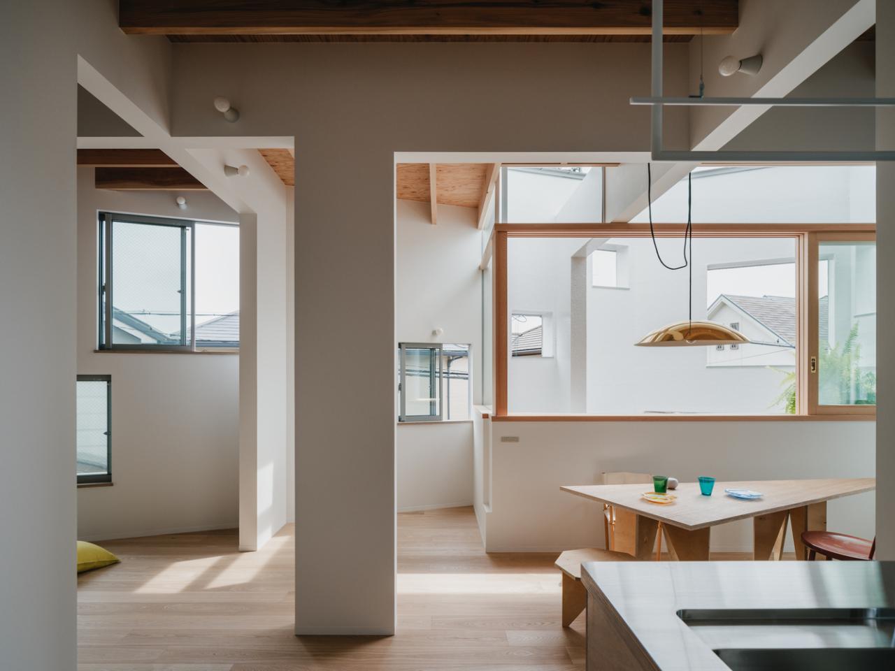 九宫格划分不规则五边形不同规格的开口日式住宅设计