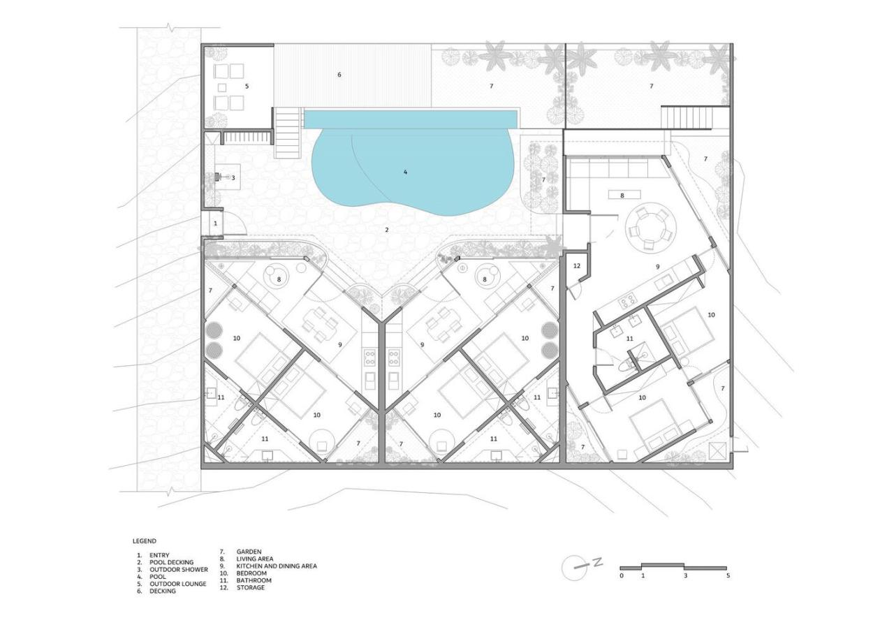 诗意森林里的侘寂之境翻转屋顶下的自然别墅设计