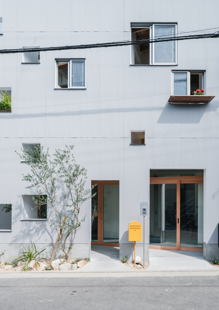 九宫格划分不规则五边形不同规格的开口日式住宅设计