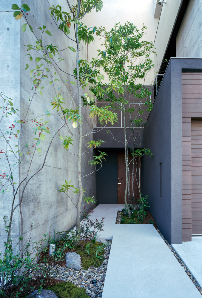 狭缝与开口间营造城市中静谧自然私密的住宅设计
