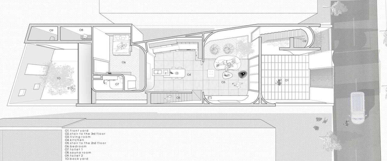 住宅 + 工作室设计风水难题下的曲线建筑智慧