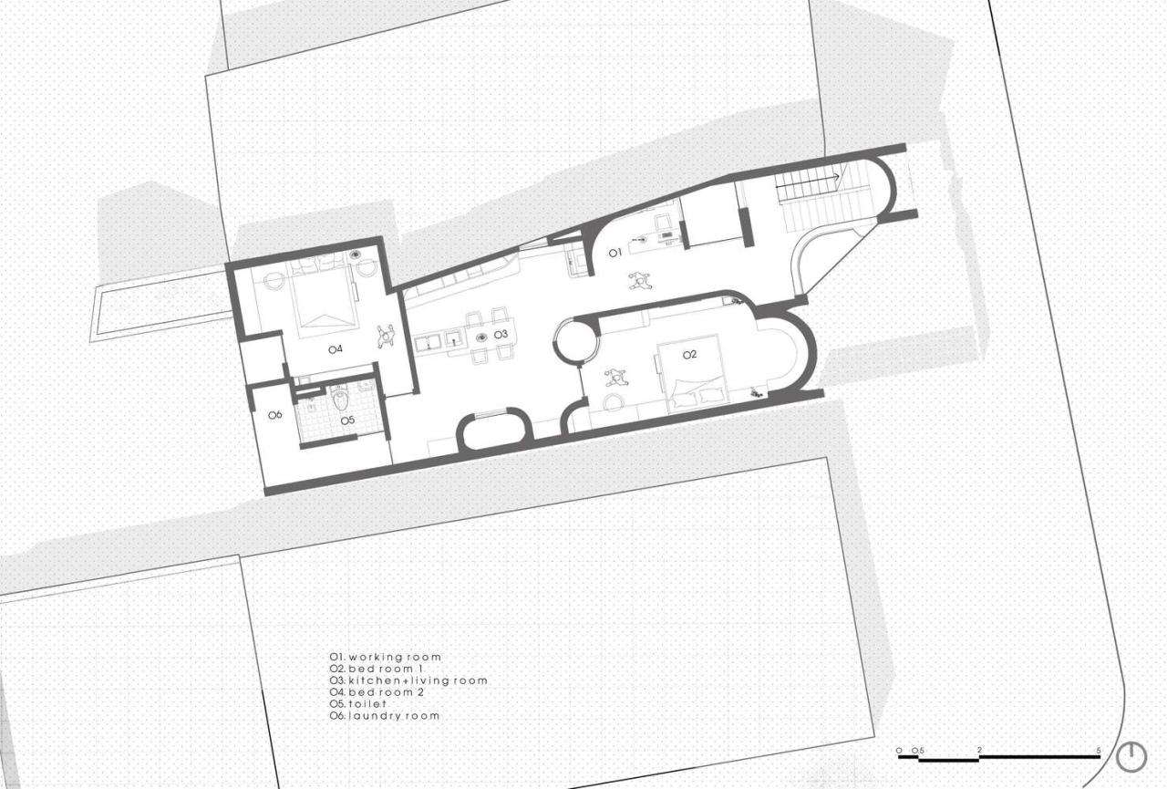 住宅 + 工作室设计风水难题下的曲线建筑智慧