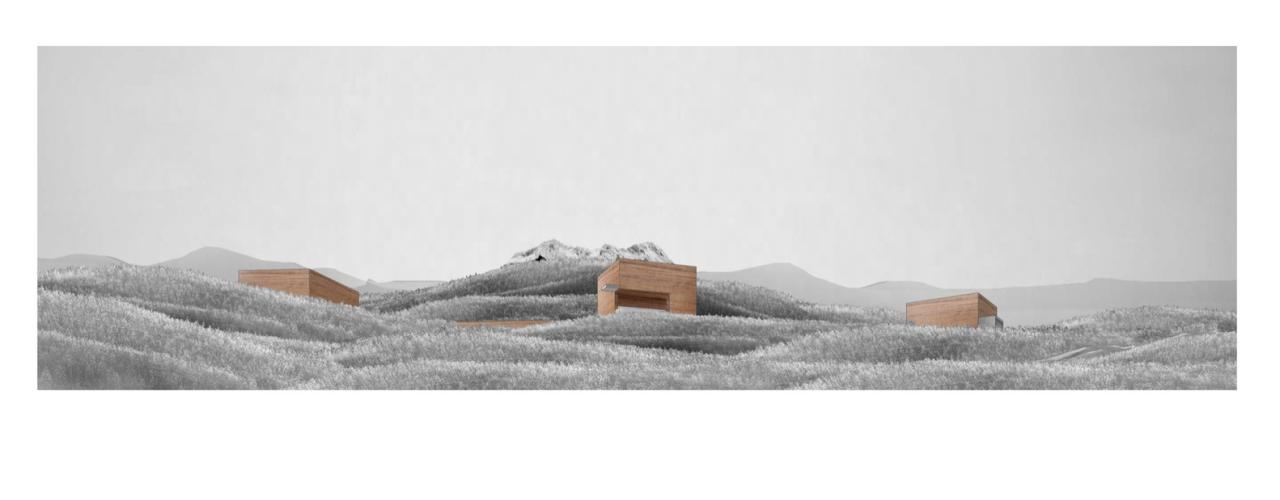 移动不同角度观察景观动态自然情感体验的别墅设计