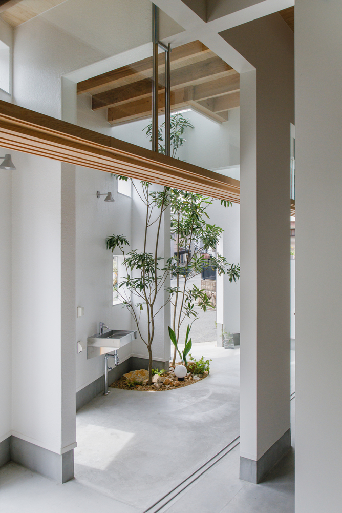 九宫格划分不规则五边形不同规格的开口日式住宅设计