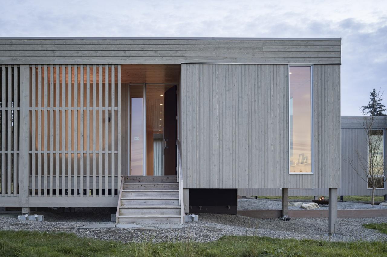 漂浮在草地上的冥想之屋禅意静修的度假屋设计