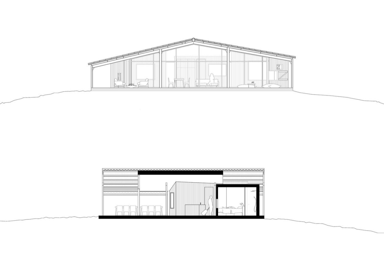 隐藏在葱郁壮丽环境中的红色宝石宁静的度假屋设计
