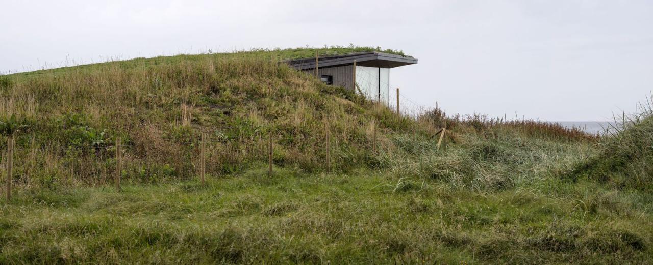 与沙丘和大海共生挪威海岸自然诗意开阔之美的度假屋设计