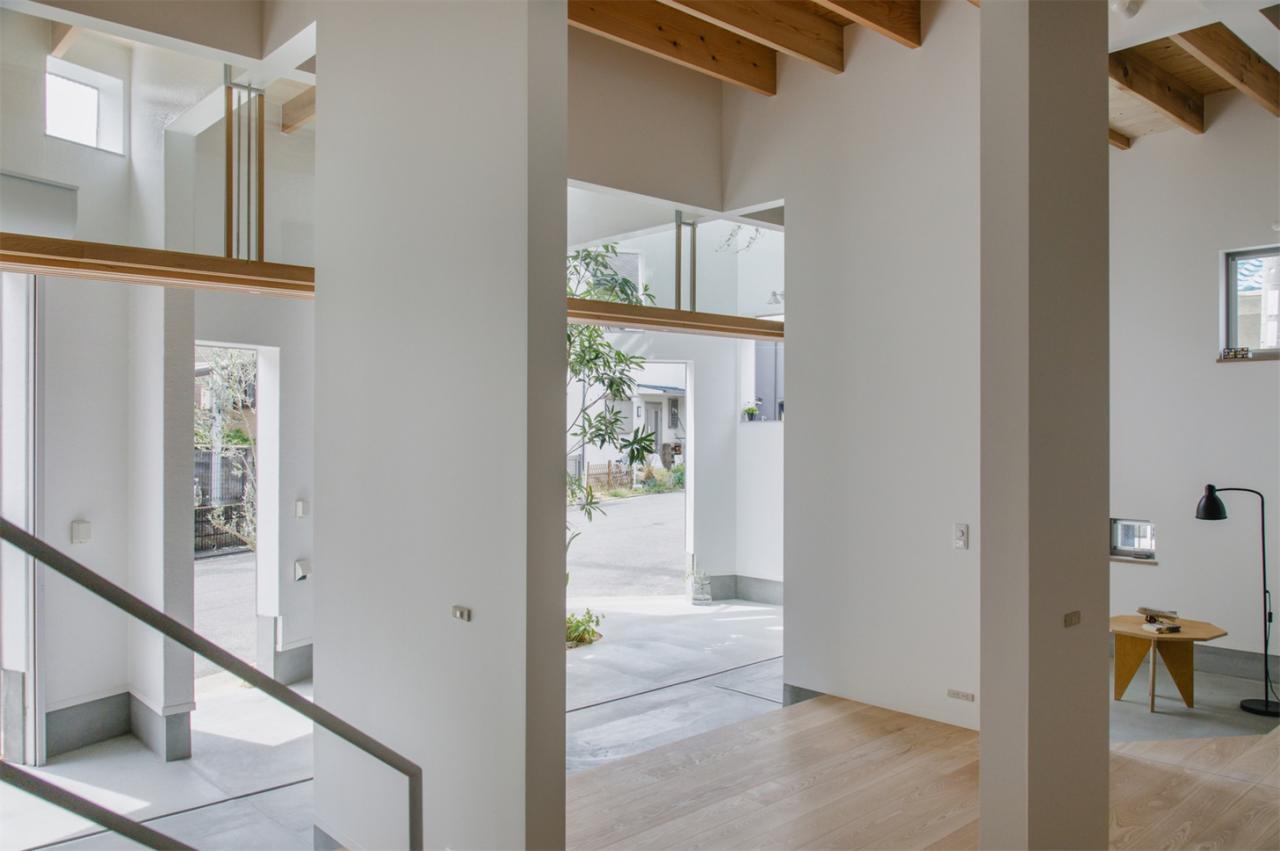 九宫格划分不规则五边形不同规格的开口日式住宅设计